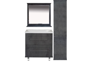 Мебель для ванной Misty Марта 80 темный бетон - 2