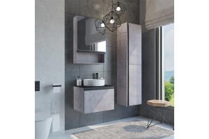 Зеркало-шкаф Comforty Эдинбург 60, бетон светлый - 3