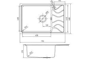 Мойка кухонная Iddis Reeva REE71SLi77 - 2