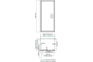 Душевой уголок Wasserkraft Salm 27I17 100x80 см - 3