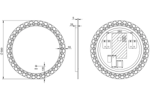 Зеркало Esbano 59 с подсветкой (ESMI3599YD) - 3