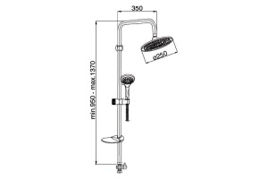 Душевая стойка GPD хром - 2