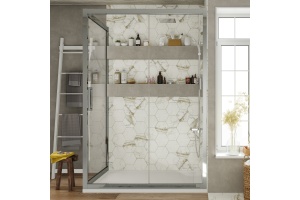 Душевой уголок STWORKI Эстерсунд DE019R90120200CH 120x90 см профиль хром глянец