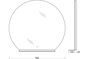 Зеркало BelBagno SPC-RNG-900-LED-TCH-MENS - 2