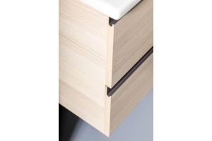 Тумба под раковину Armadi Art Capolda 100 светлое дерево - черный - 2