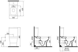 Унитаз-компакт Bien Neptun NPKD06301VE0W5SZ0 с функцией биде, встроенным смесителем - 2
