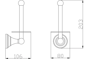 Держатель для запасных рулонов Rav Slezak Morava черный матовый - 2