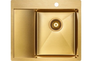 Мойка кухонная Paulmark Flank R 59 брашированное золото
