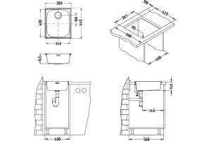 Мойка кухонная Alveus Basic 10 корзинчатый вентиль - 3