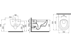 Унитаз подвесной beWash Melville с сиденьем микролифт белый - 2