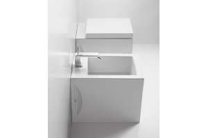 Унитаз приставной Simas Frozen с крышкой, белый (FZ01) - 3