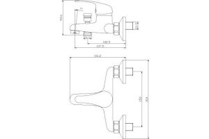 Смеситель для ванны Rossinka  хром (Y35-31) - 2