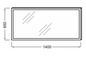 Зеркало в ванную Jacob Delafon  140 см (EB1446-NF) - 2