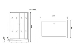 Душевая кабина Niagara Premium NG-6012-01GQL 120х80х210 левая - 3
