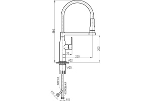 Смеситель для кухонной мойки Rav Slezak Zambezi хром, черный (ZA017.5) - 3