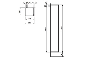 Шкаф-пенал Laufen  (4.2545.2.030.171.1) - 2