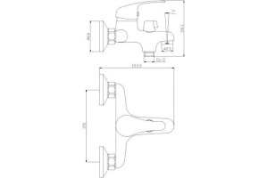 Смеситель для ванны Rossinka  хром (Y35-30) - 2