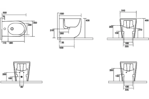 Биде напольное Kerasan Nolita черный матовый (532031*1) - 3