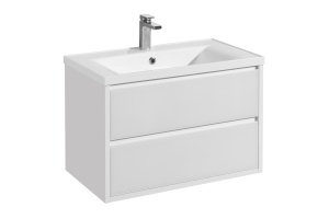 Тумба с раковиной Aquaton Римини 80 белый
