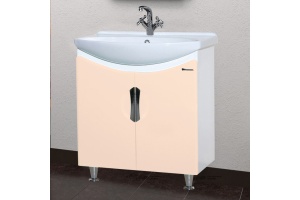 Тумба с раковиной Bellezza Лагуна 65 прямая бежевая