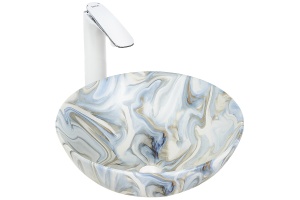 Раковина накладная Weltwasser WW ELBACH 3003 M814 40 голубой - серый (10000004553)