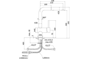Смеситель Paffoni Light LIG285CR-MET для кухонной мойки - 3
