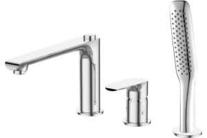 Смеситель BelBagno Ancona ANCONA-BVD3-CRM на борт ванны, С ВНУТРЕННЕЙ ЧАСТЬЮ