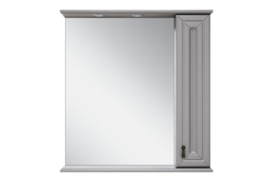Зеркало-шкаф Misty Лувр 65 правое серое матовое