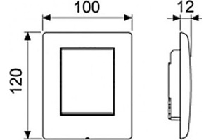 Кнопка смыва TECE Planus Urinal 9242314 для писсуара, белая - 2