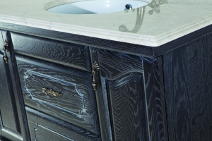 Тумба с раковиной Bellezza Рим 120 черная патина серебро - 3