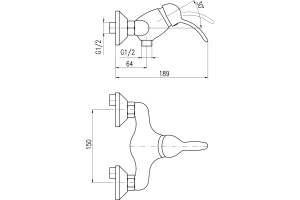 Смеситель для душа Rav Slezak Labe золото - 2
