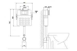 Инсталляция ABBER AC0104 для приставного унитаза - 3