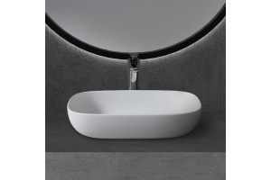 Раковина накладная Abber Stein 60х40 белый матовый