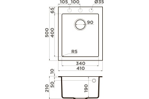 Мойка кухонная Omoikiri Bosen 41-GR leningrad grey - 2