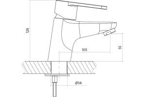 Смеситель для раковины Cersanit Cari хром - 3