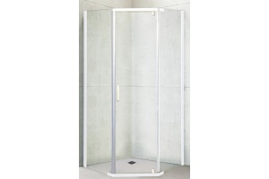 Душевой уголок Royal Bath TR 100х120 профиль белый стекло прозрачное