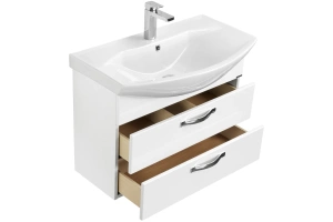 Тумба с раковиной подвесная Aquaton Ария М 80 белый - 3