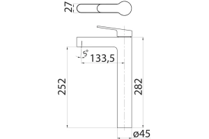 Смеситель для раковины BelBagno Delta черный матовый - 2