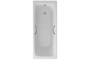 Ванна чугунная Delice Biove 170х75 с ручками и антискользящим покрытием