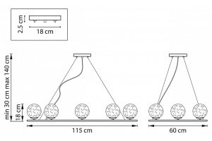 Подвесная люстра Lightstar Bari 815287 - 3