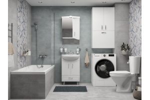 Шкаф DIWO Суздаль 60 над стиральной машиной, с бельевой корзиной - 2