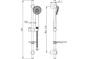 Душевой гарнитур Milardo (3503F60M16) - 2