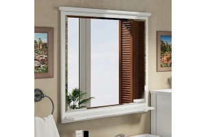 Зеркало Comforty Тбилиси 90 белый глянец