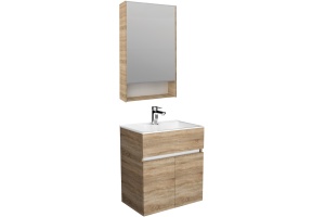 Зеркало-шкаф 1MarKa Mira 60 дуб сонома - 2