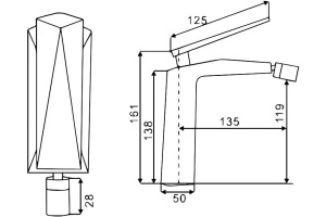 Смеситель Boheme Venturo 386 для биде - 2