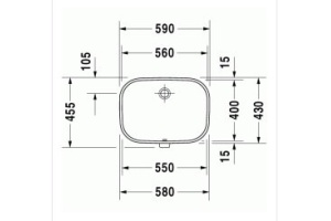 Раковина Duravit D-Code 0338560000 встраиваемая - 2