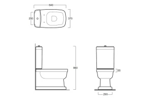 Унитаз напольный Simas Evolution с крышкой, белый (EVO07) - 3