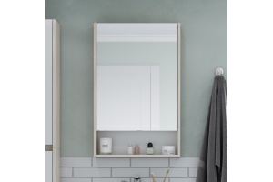 Зеркало-шкаф Aquaton Сканди 55 белый - светлое дерево - 3