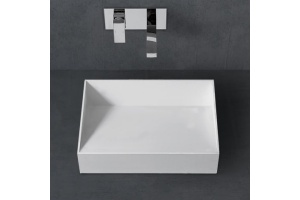 Раковина накладная Abber Stein 60х35 белый матовый