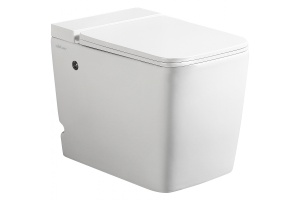 Приставной унитаз Abber Rechteck белый с сиденьем микролифт